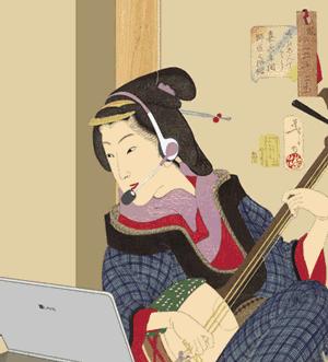 设计稿作品动态展示,浮世绘设计图素材