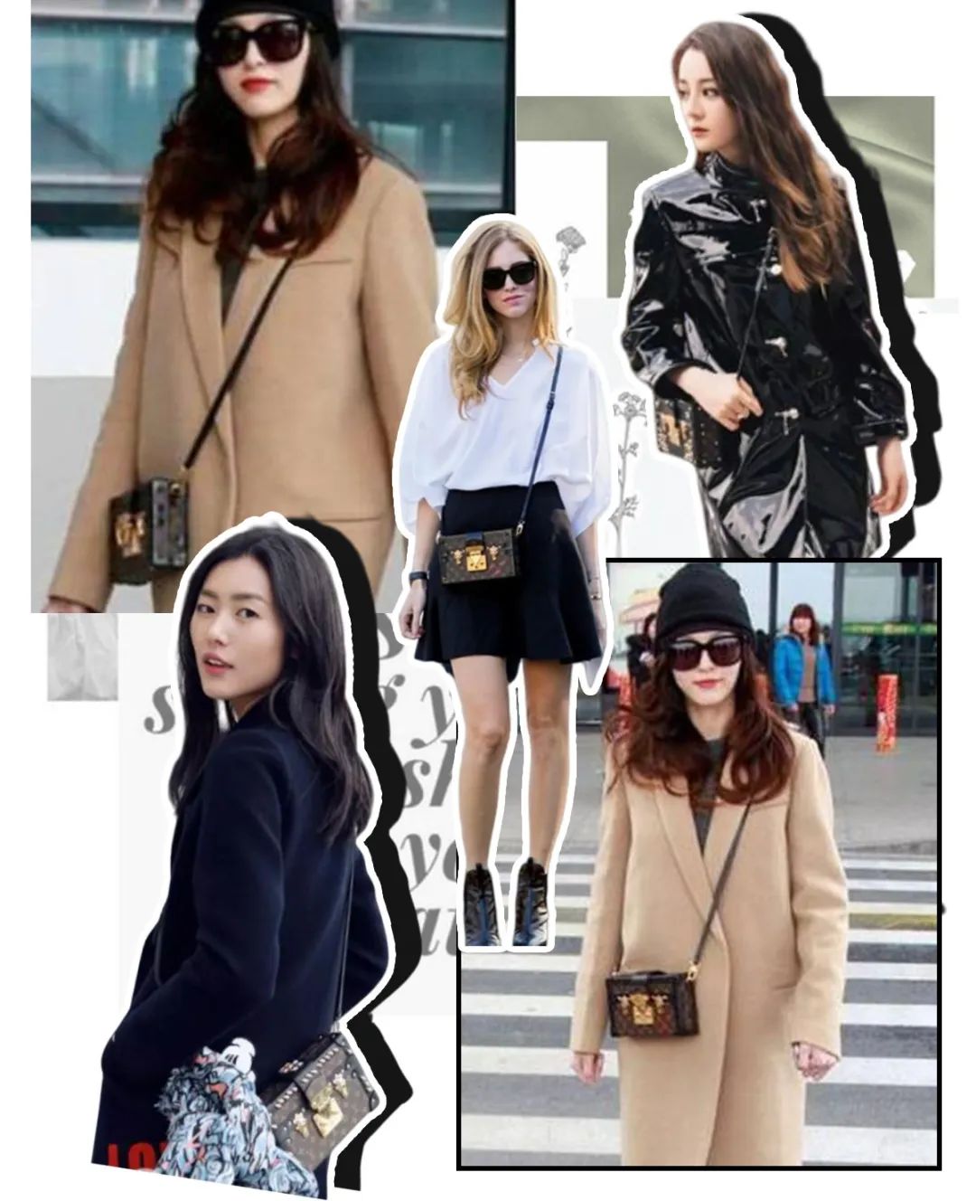 乔欣同款大牌包包,乔欣机场同款包包两个斜挎