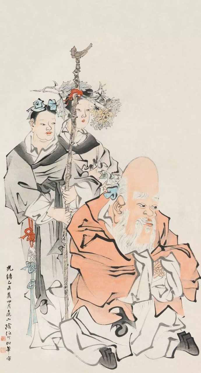 任伯年人物画扎根于民间艺术 (清代海派任伯年人物画全集)