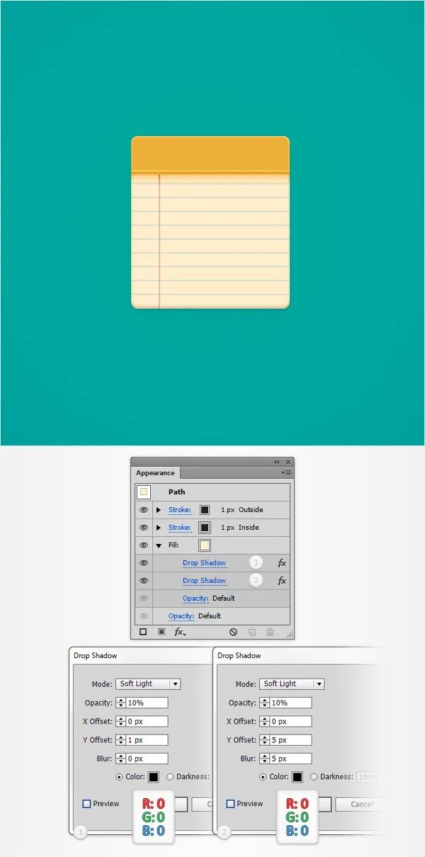 ai软件怎么做收藏夹图标,ai记事本图标制作