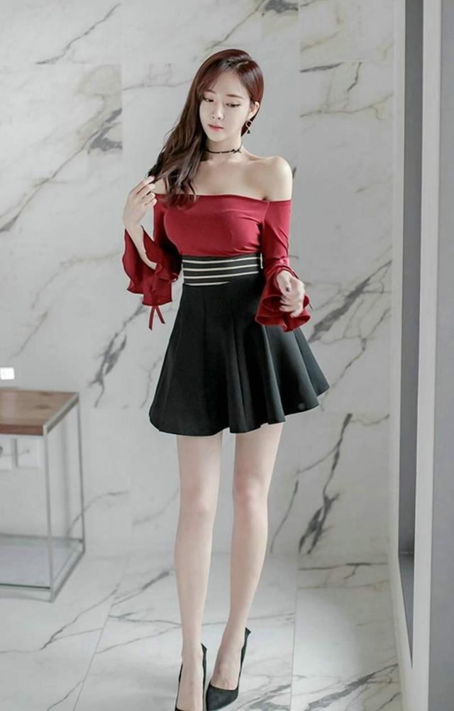 夏季一字肩穿搭套装,小个子高端套装遮肚子一字肩春夏