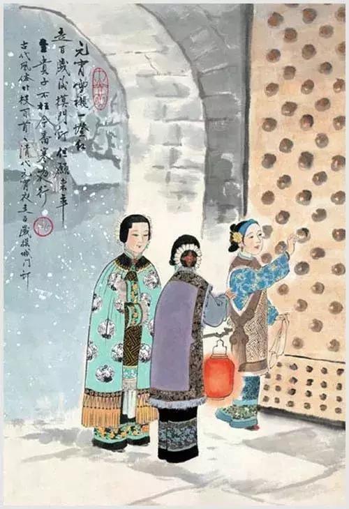 100首诗词100张风俗图太美了,100幅中国古风俗画