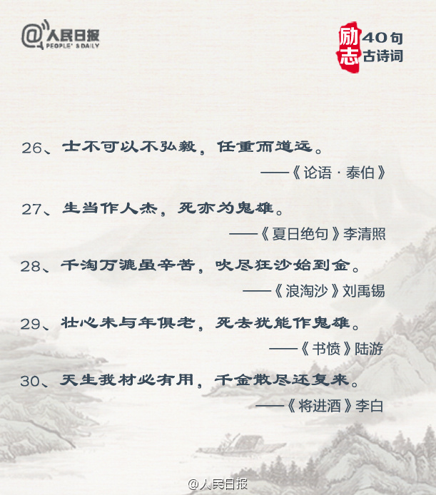 高级有内涵的励志古诗词,意外惊喜的古诗词