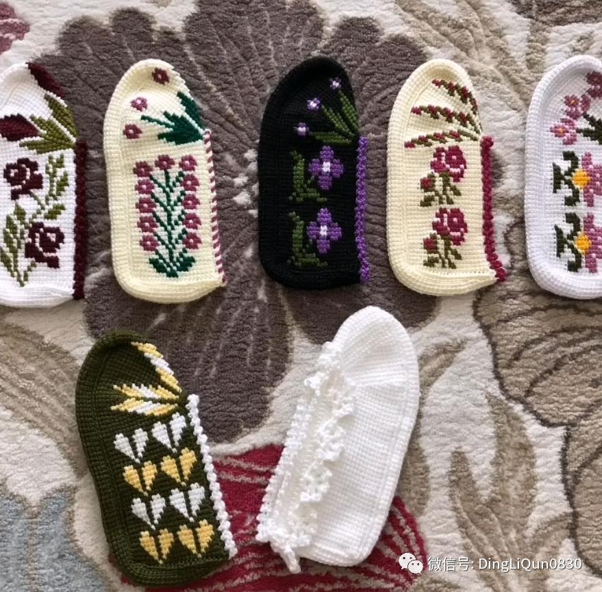 波西米亚风手工编织鞋子,针织作品50款