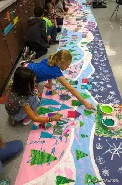 幼儿园冬季手工绘画漂亮,冬天手工画幼儿园简单