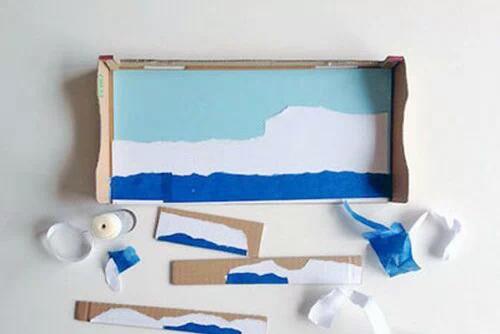 3-6岁儿童益智手工玩具鞋盒,幼儿园鞋盒里的动物世界手工作品