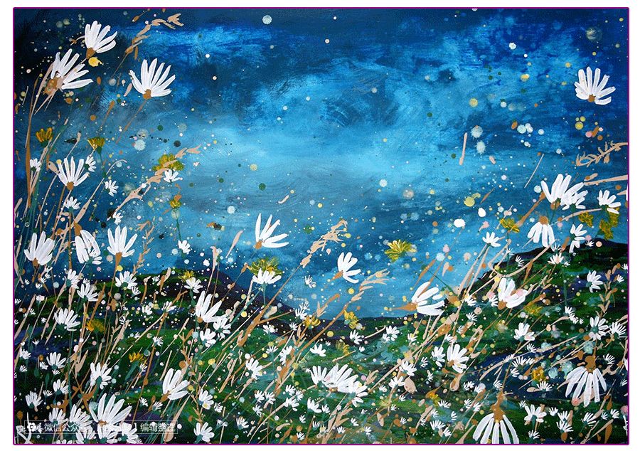 膏状水彩颜料绘画花草,藤蔓植物创意画颜料