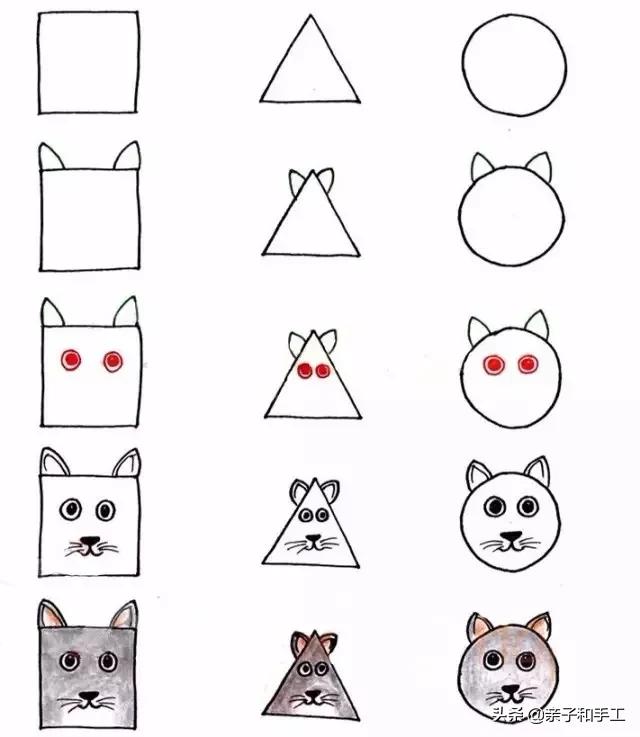 幼儿园动物简笔画教程,数字1到10的动物简笔画