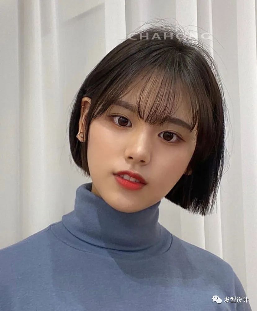 八大网红刘海短发,无刘海短发发型女