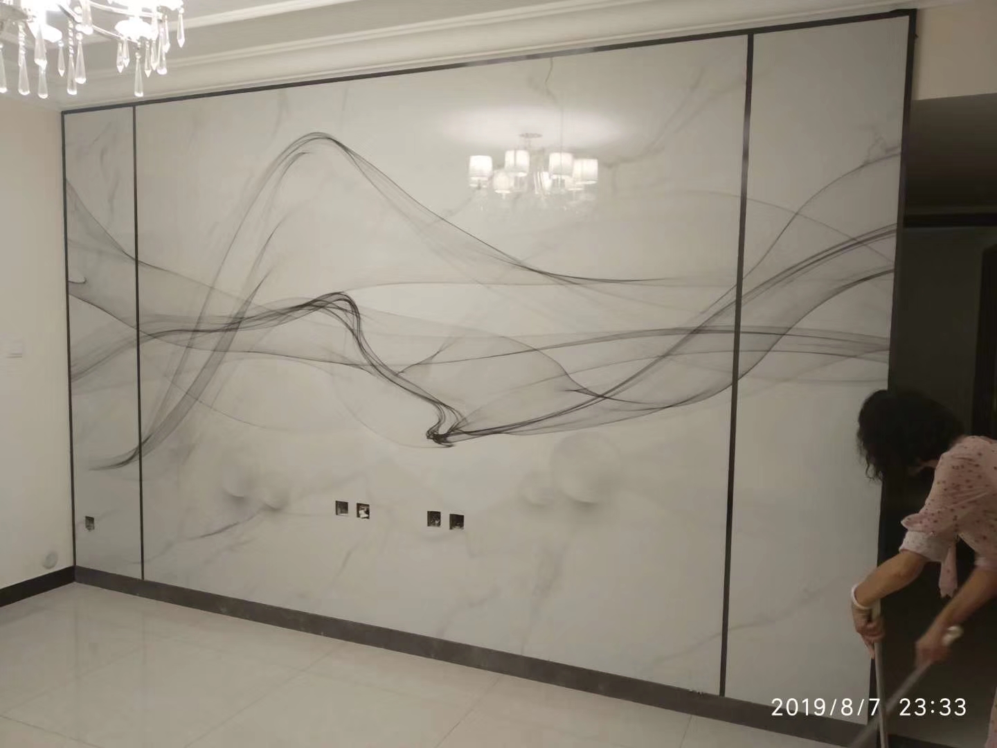 石材背景墙瓷砖颜色搭配效果图,极简大理石瓷砖背景墙效果图