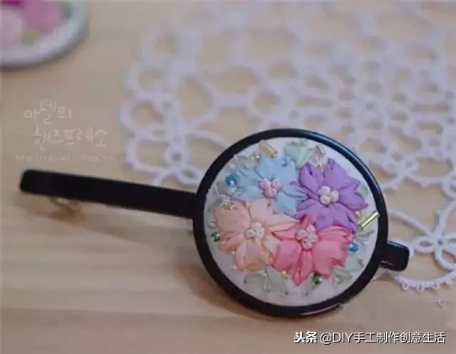 丝带手工发夹制作教程,丝带发夹手工制作蝴蝶结