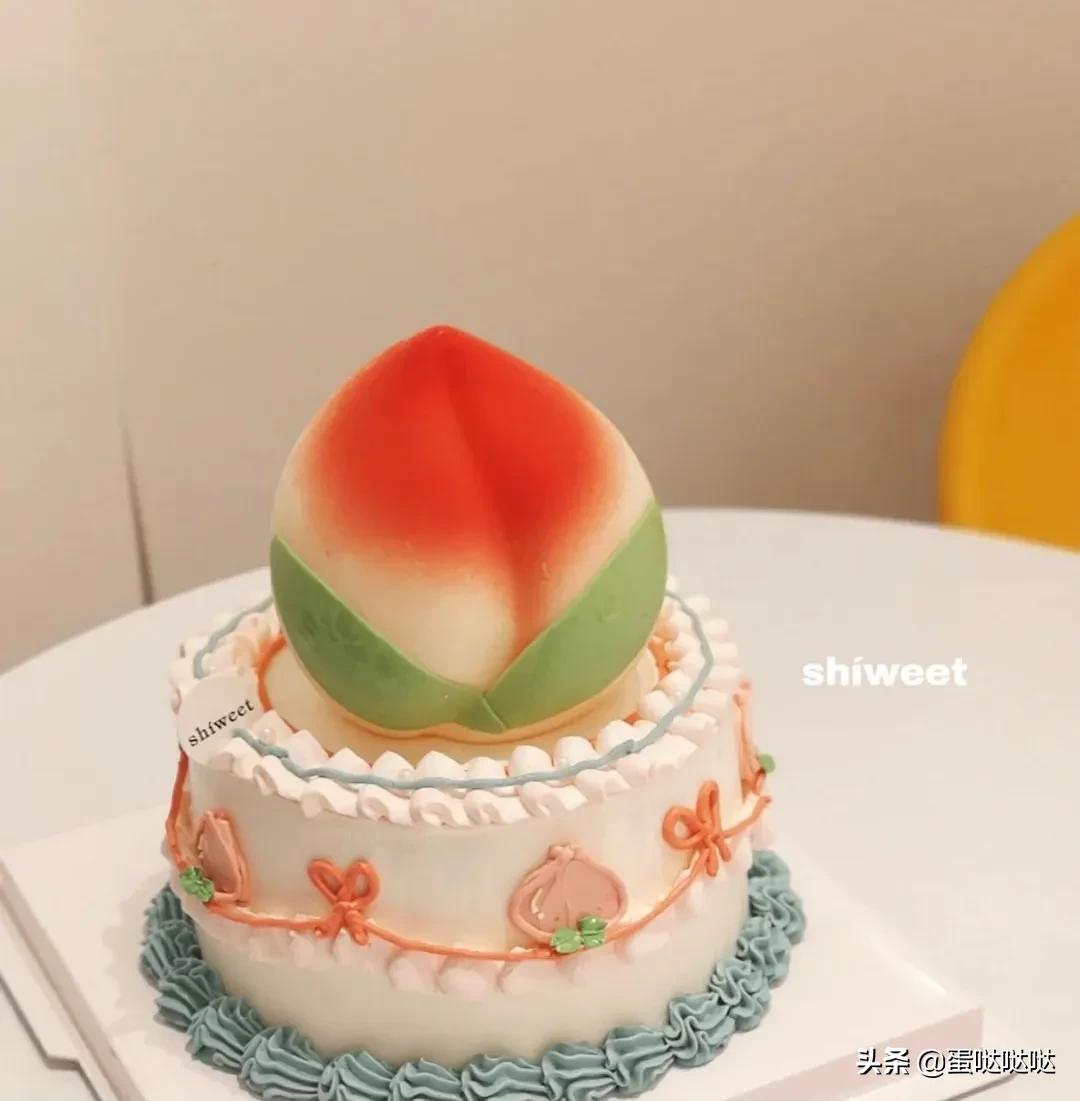 送长辈的生日蛋糕创意,喜庆生日蛋糕款式高级感