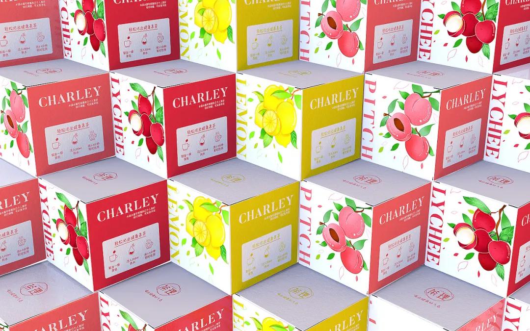 袋装茶包装设计图,水果茶怎么结合中式风格包装