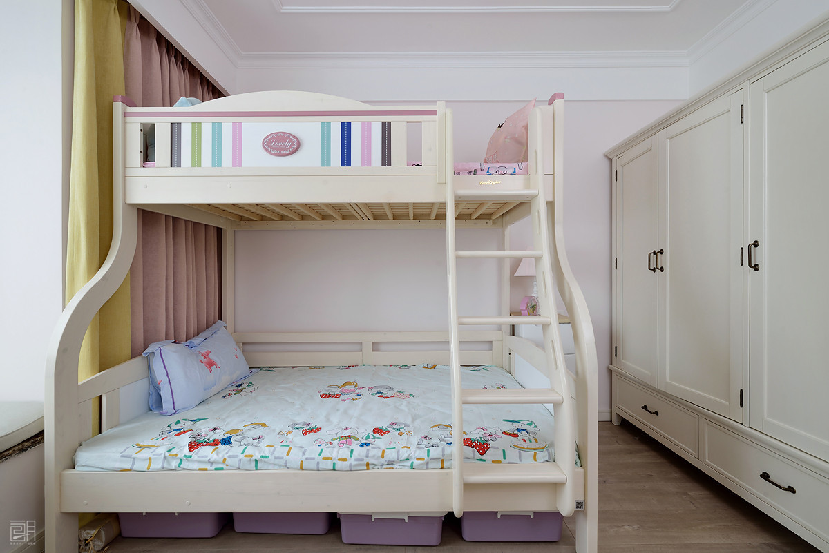 135平方米美式3房2厅精装修效果图,110平的美式风格三居清新优雅