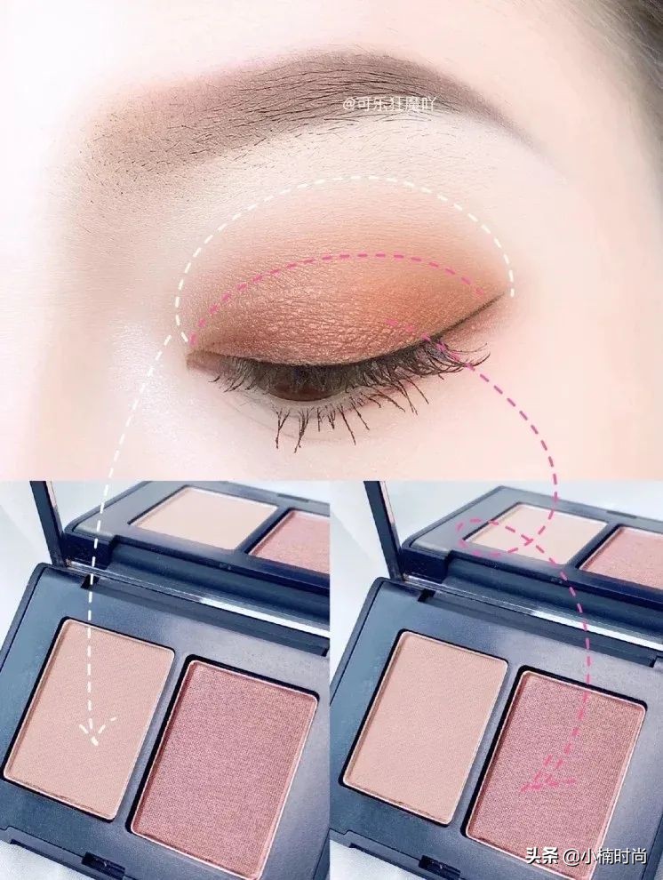 18种颜色眼影搭配画眼影教程,新手单色眼影的自然画法教程