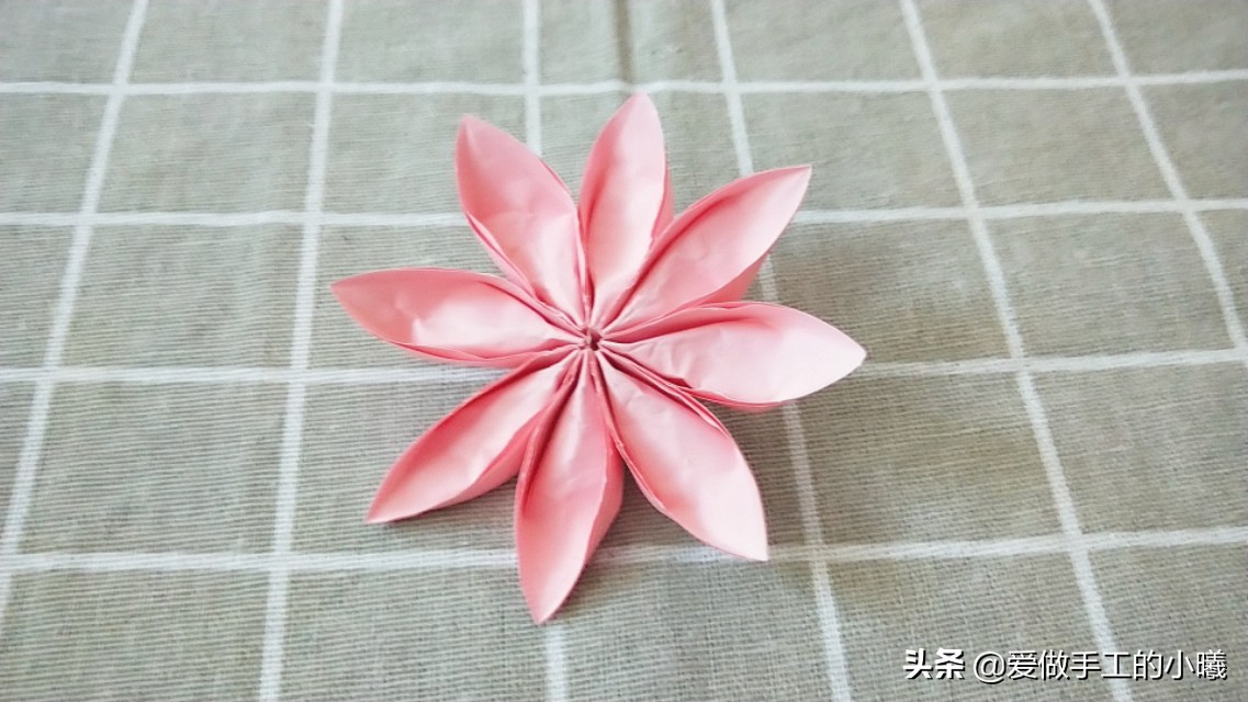 折纸教程大全慢动作折花,八瓣川崎玫瑰折纸法