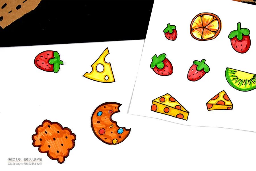 小老鼠儿童画全过程,幼儿画创意画小老鼠