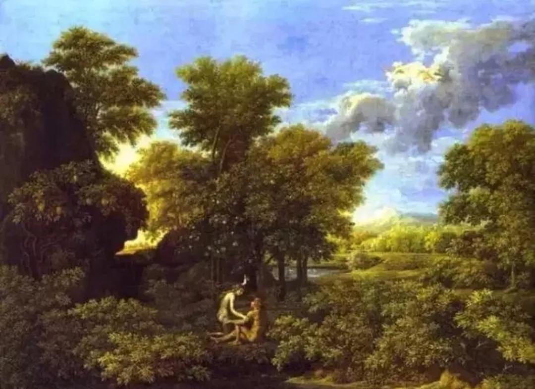 充满了魅力秋天的油画,油画里的春天美极了