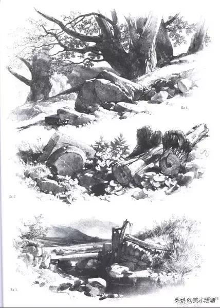 静物素描风景图临摹,简单又好画的彩铅素描风景图