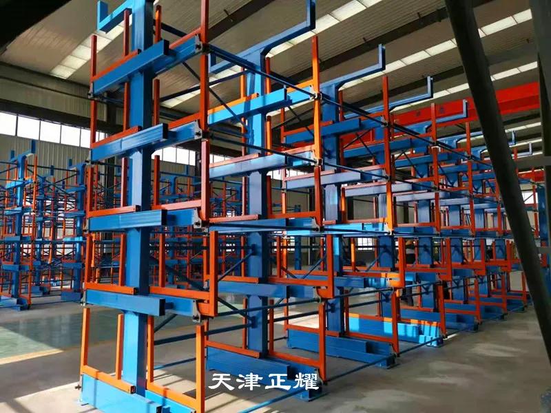 棒材存放伸缩式货架,存放圆钢专用货架