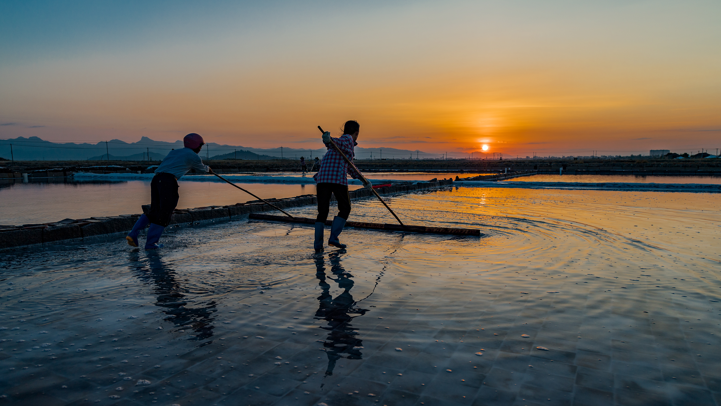 看日出海盐,看日出视频盐池