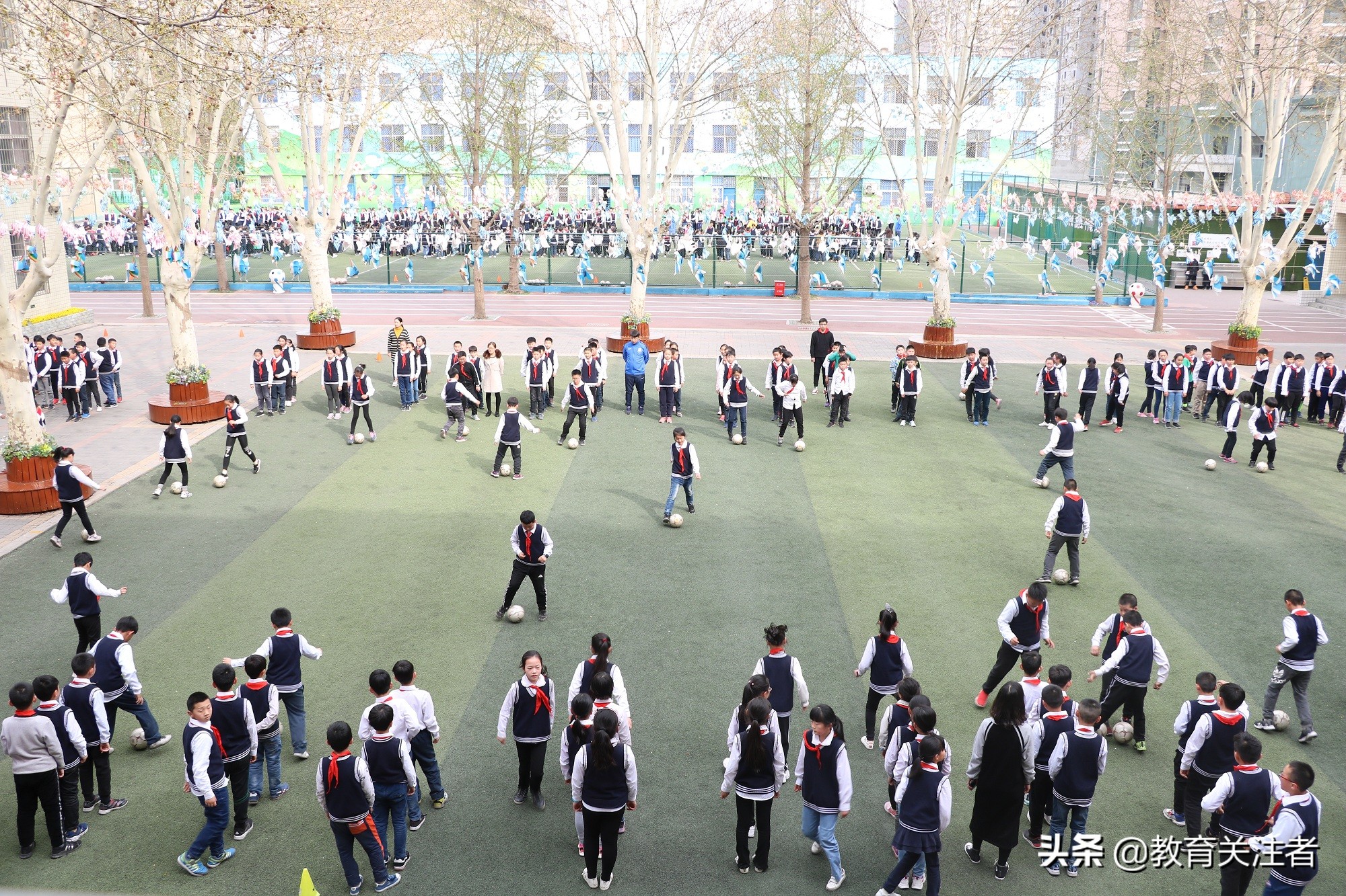 阳光课间展演,阳光体育大课间展师生风采