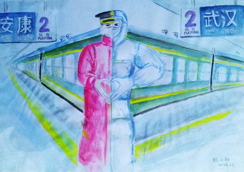 让团旗在一线飘扬,让红旗在心中飘扬打赢疫情攻坚战