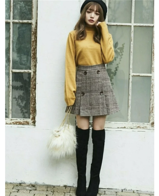 冬天想好看但又想保暖裙子穿搭,冬日裙子穿搭日系