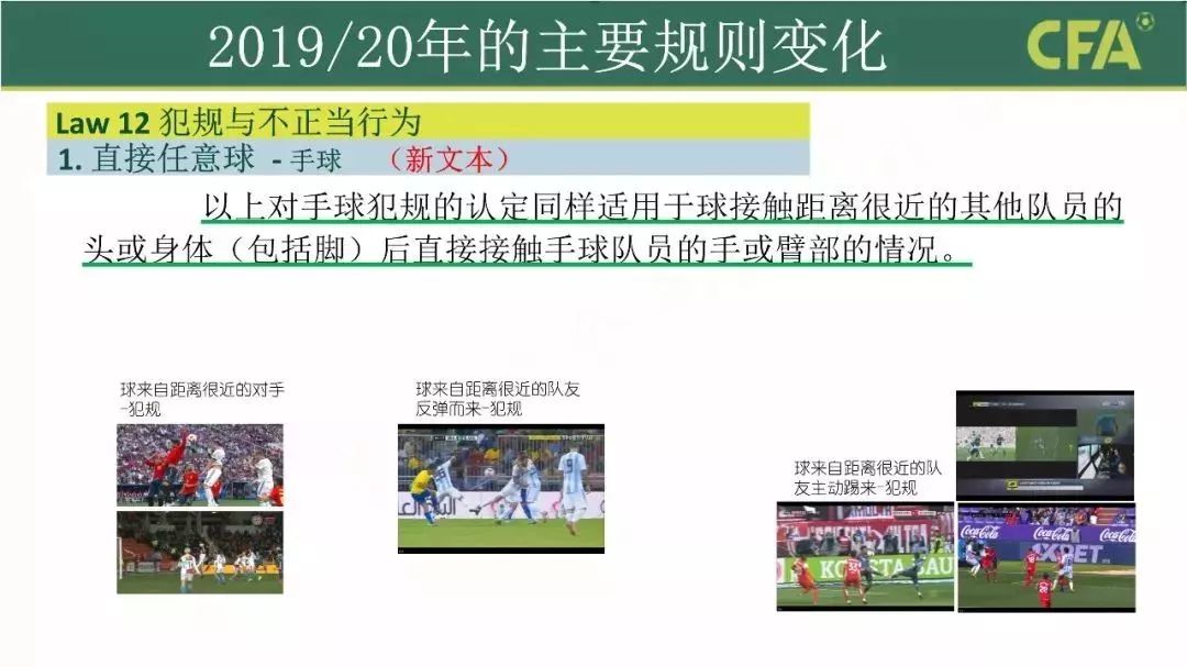 足球人墙新规,足球新规