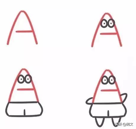 简笔画用字母m画一辆自行车,创意字母简笔画启蒙