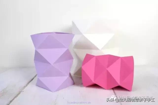 小学生手工折纸花瓶简单漂亮,折纸花瓶配哪种花好看