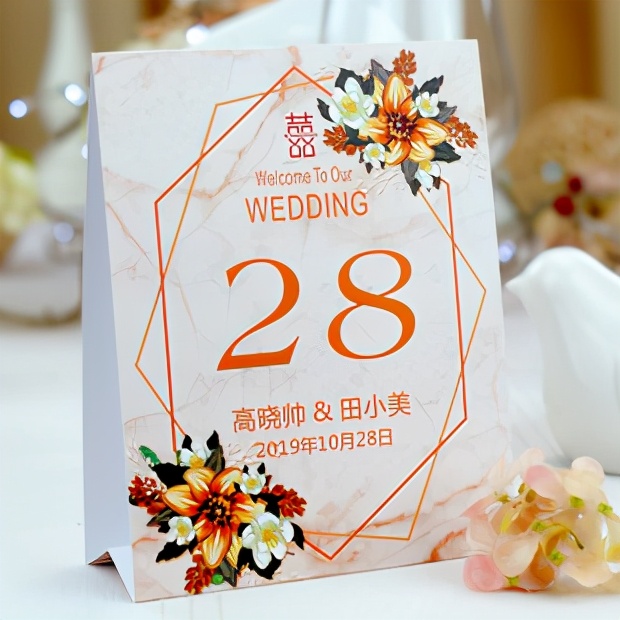 婚宴席位卡写法,婚礼礼簿第一页写法