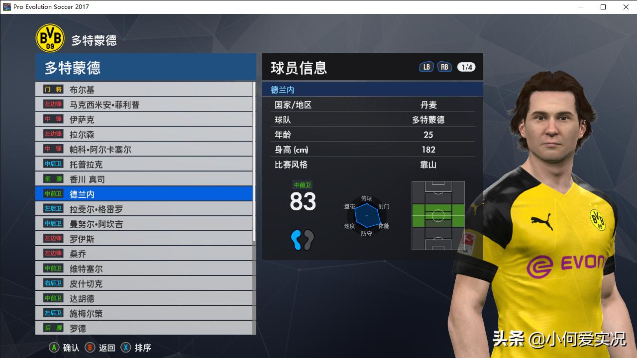 实况足球2017脸型更新,实况足球2017好用的球员