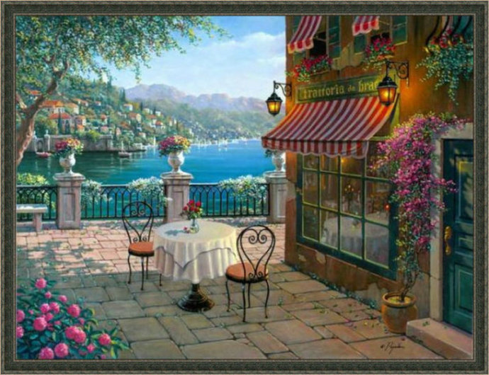 唯美风景头像油画,唯美乡村田园风景油画