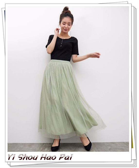 女生网纱裙穿搭技巧,夏天半身网纱裙的穿搭方法