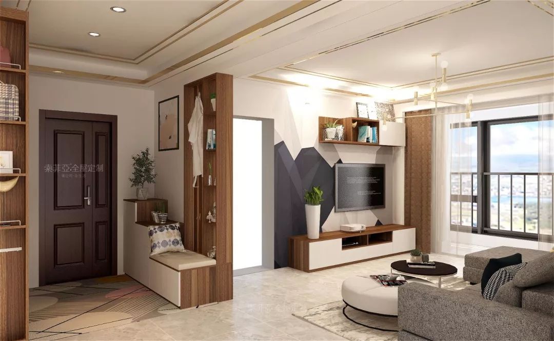 大门正对餐厅隔断效果图,客厅餐厅电视墙隔断效果图大全