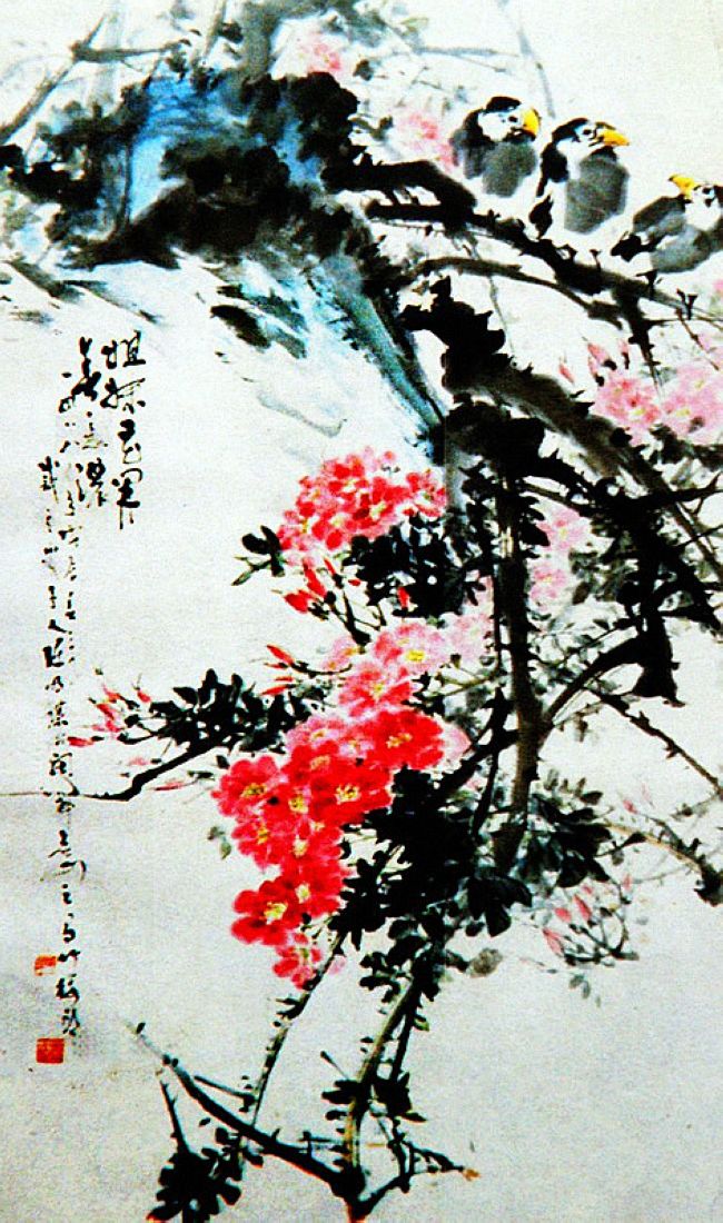 陈明谋国画作品欣赏,繁中手绘