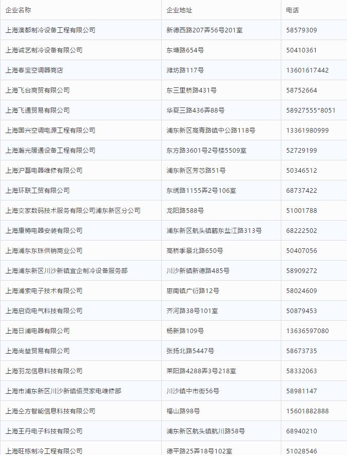 上海家电24小时上门维修价格表,上海阿兵家电维修电话