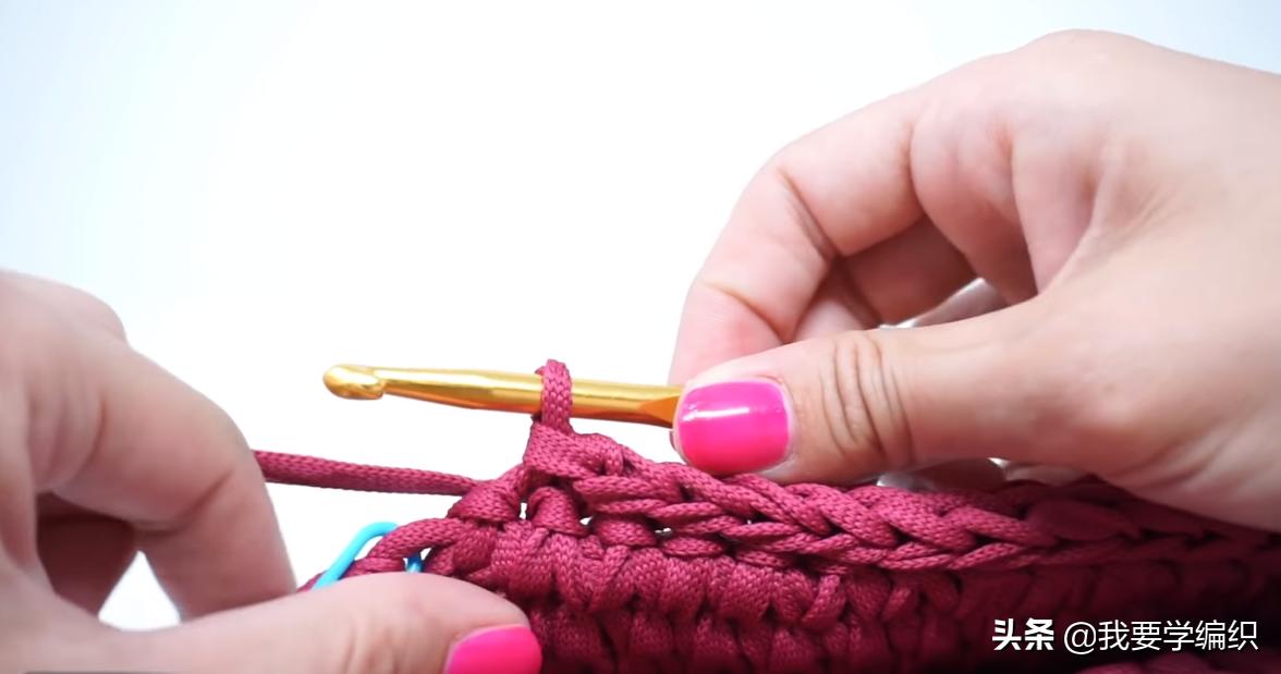 简单大方钩编单肩包图解,简单勾织小包包方法