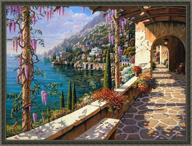 精美绝伦的世界顶级的风景油画,诗情画意的山水油画方形