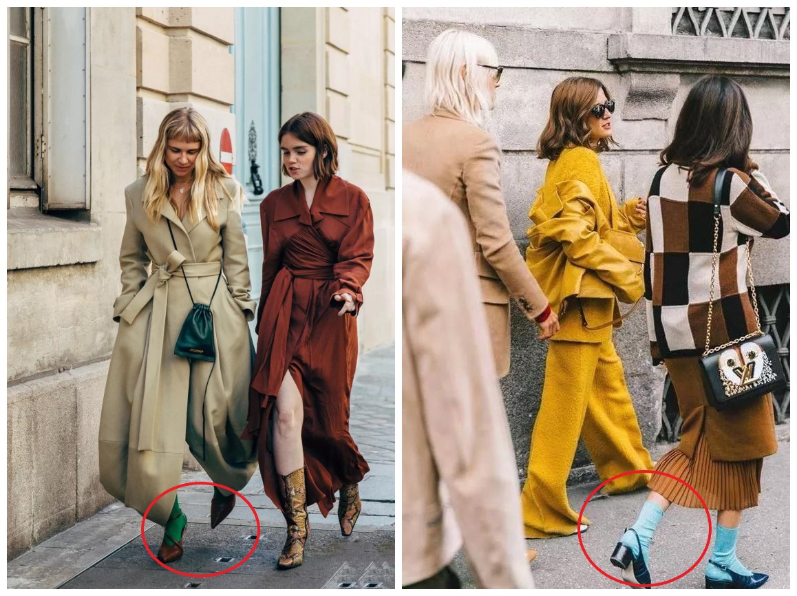 流行袜子外穿不露脚踝,袜子百搭外穿潮流