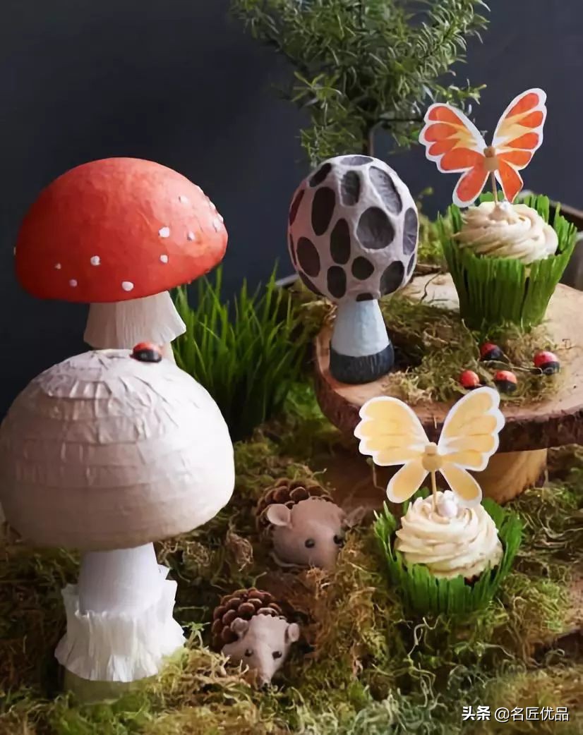 蘑菇亲子游乐场,手工制作幼儿园简单手工蘑菇