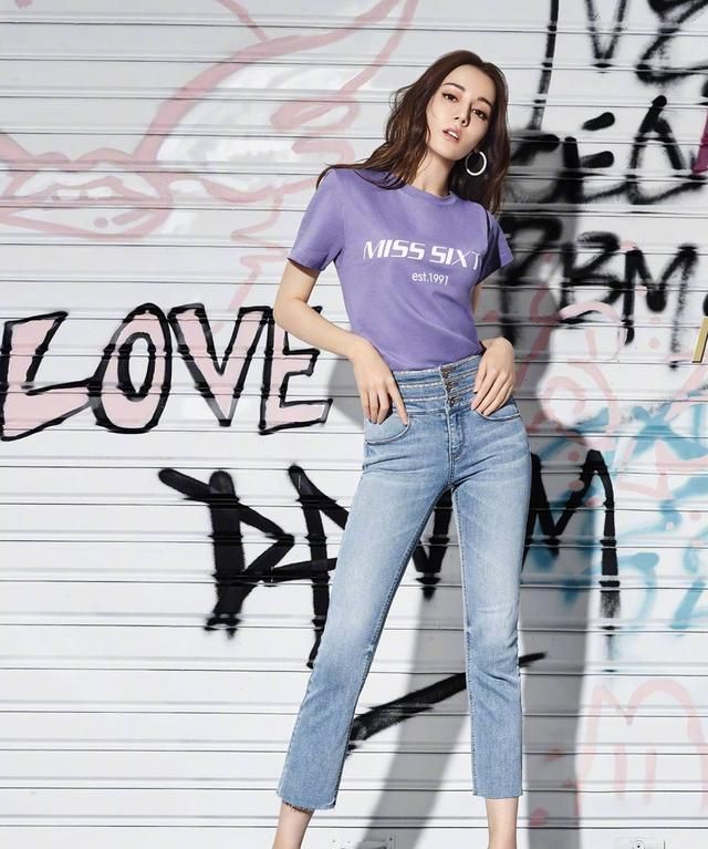 迪丽热巴穿搭高腰裤,学习迪丽热巴的穿搭urban裤