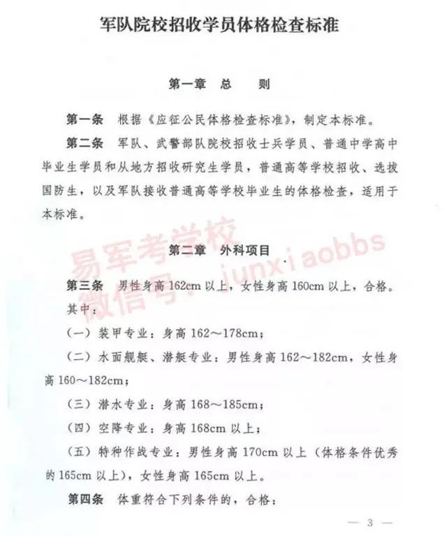 军考体检内容及项目的标准,2020军考体检时间