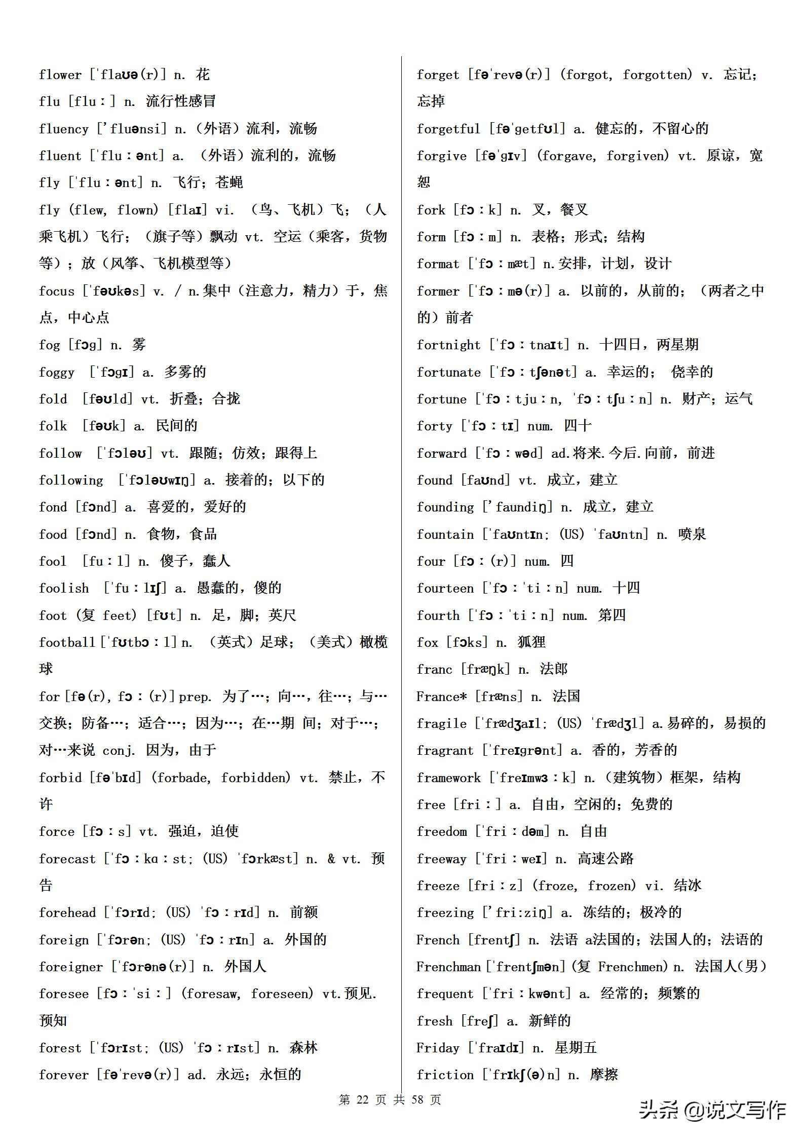 初中英语单词必背3500词汇例句,干货来啦