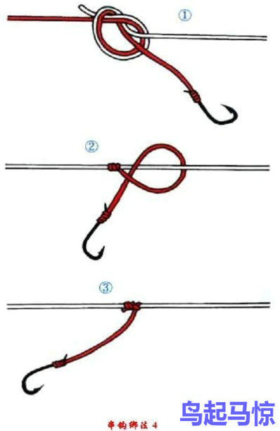 钓鱼串钩的绑法图解教程,串钩绑法及串钩钓鱼技巧大全