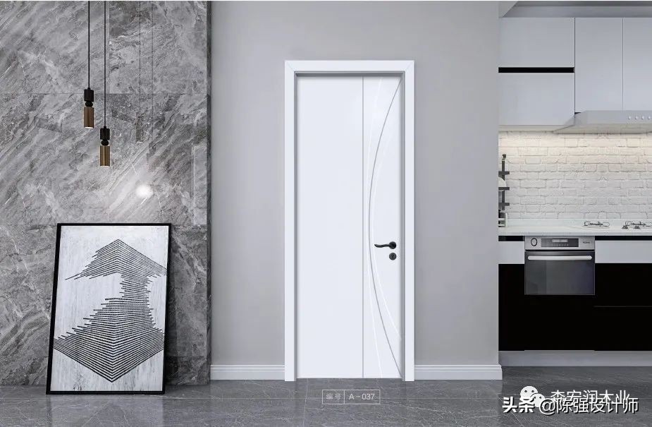 铝木门极简窄边木门,极简轻奢装修风格木门