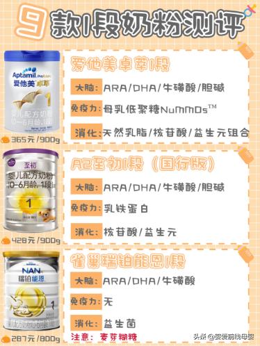 爱他美卓萃奶粉口碑最好的前十名,纽奶乐和爱他美卓萃奶粉全面评测