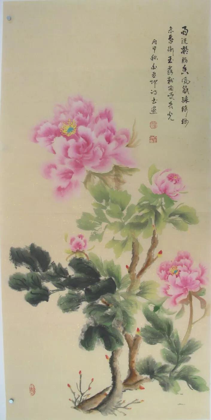 白灵坤先生原创《牡丹一诗一品》出成邮票了，和大家一起分享！