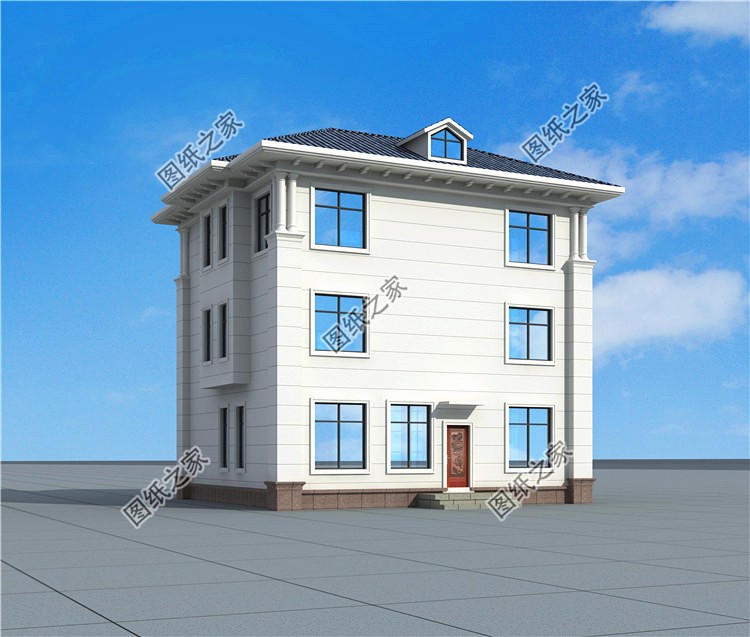 鼎川漂亮三层复式别墅设计图,三层复式旋转楼梯别墅内部效果图